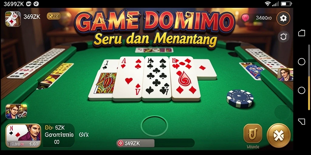 Tampilan gameplay Domino yang seru dan interaktif.