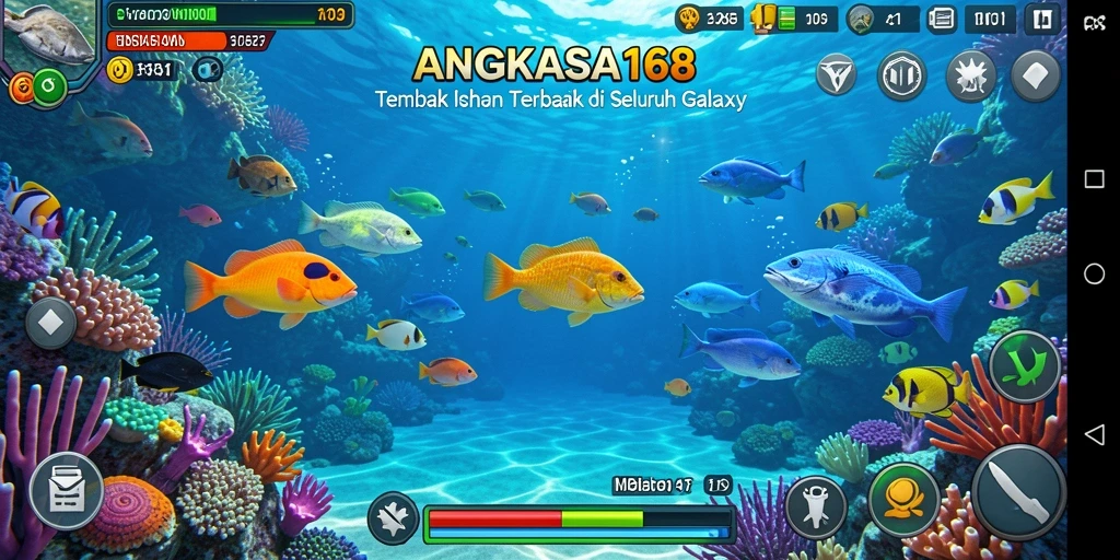 Tampilan gameplay menarik dari ANGKASA168 Tembak Ikan.