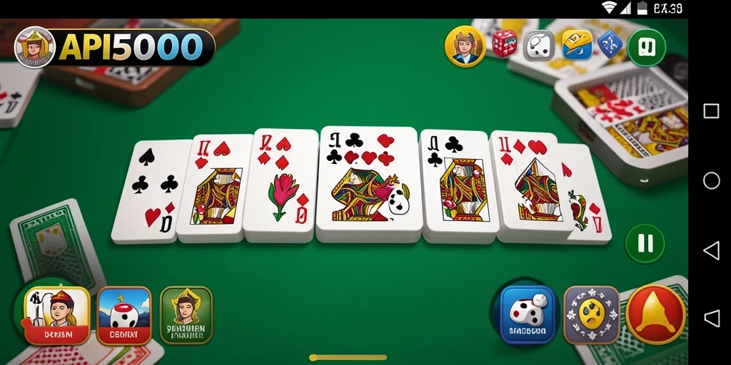 Tampilan gameplay seru di API5000 saat bermain Domino.