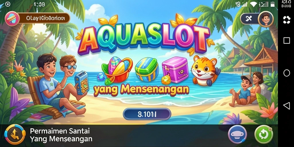Tangkapan layar AQUASLOT menampilkan pengalaman bermain mesin slot yang seru.