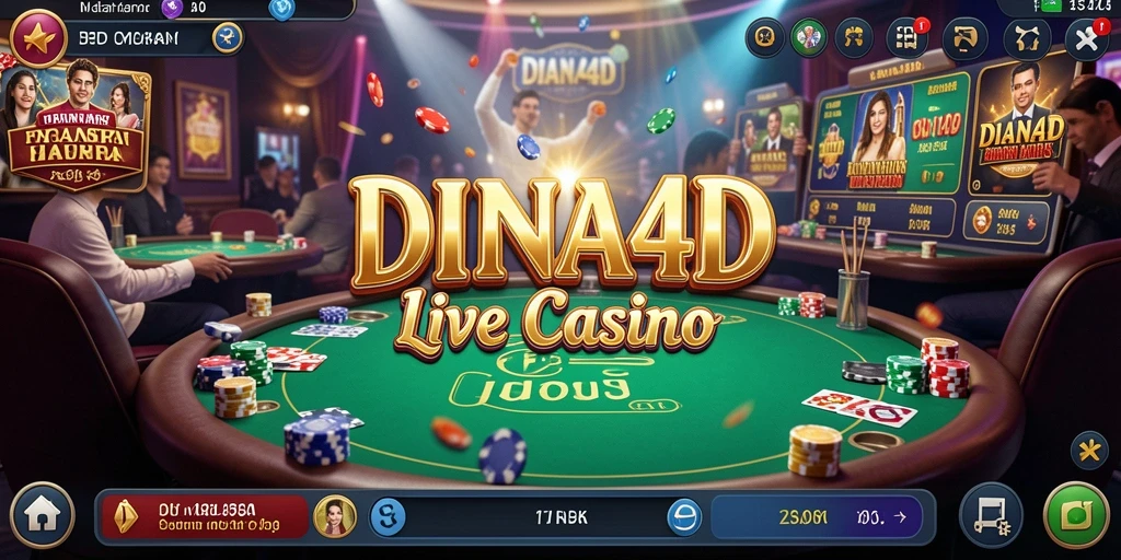 Tangkapan layar menunjukkan gameplay Live Casino yang mendebarkan di DIANA4D.
