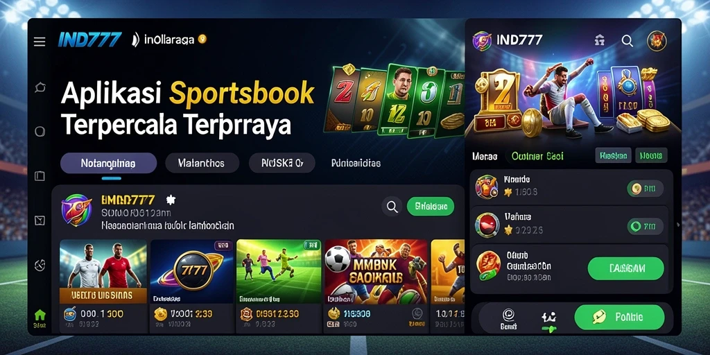 Tampilan utama IND777 dengan berbagai pilihan taruhan olahraga.
