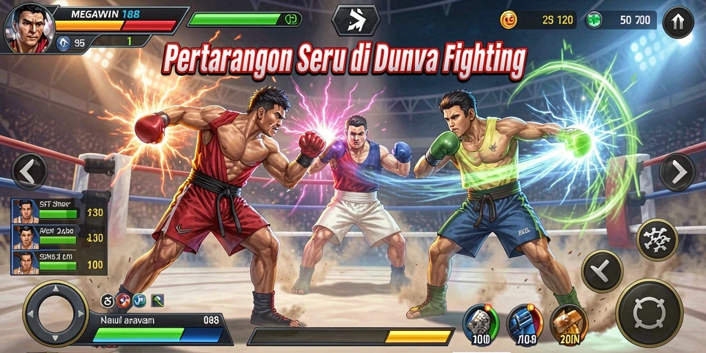 Screenshot menampilkan aksi pertarungan seru dalam MEGAWIN188.