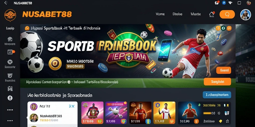 Tampilan screenshot aplikasi NUSABET88 dengan fitur taruhan langsung.