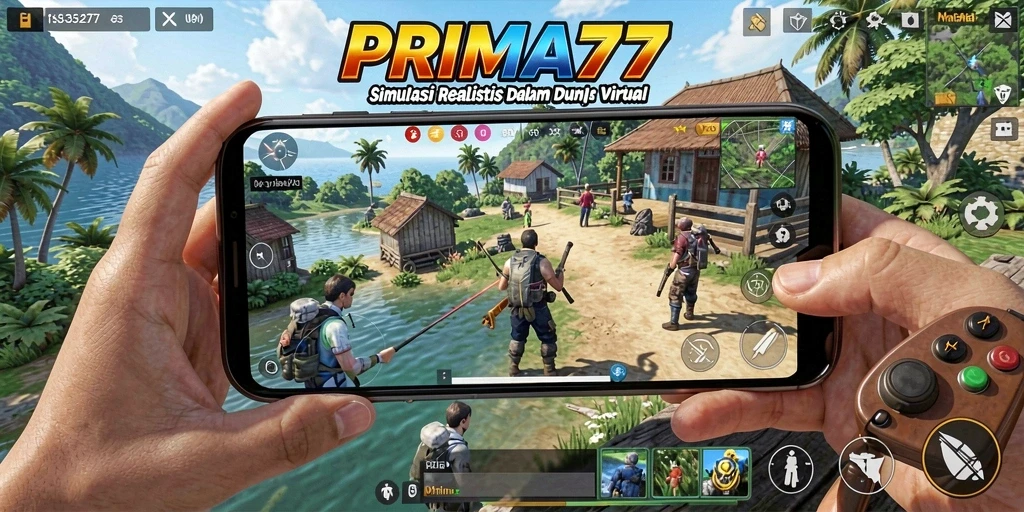 Screenshot PRIMA77 menampilkan pengalaman gameplay simulasi yang mendalam.