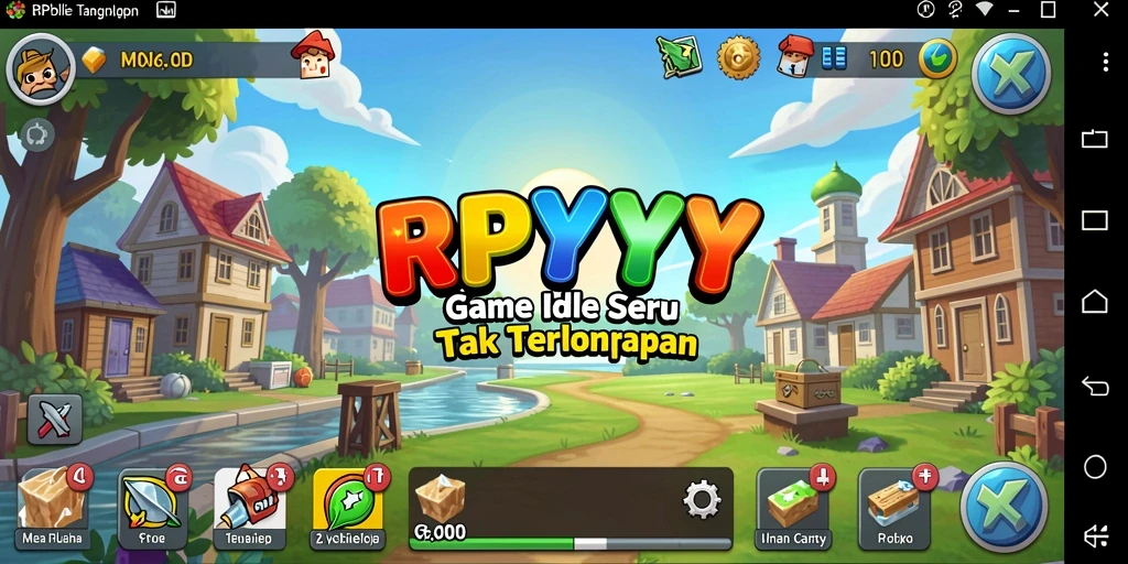 Screenshot RPYYY menampilkan karakter dalam aksi gameplay Idle yang menarik.