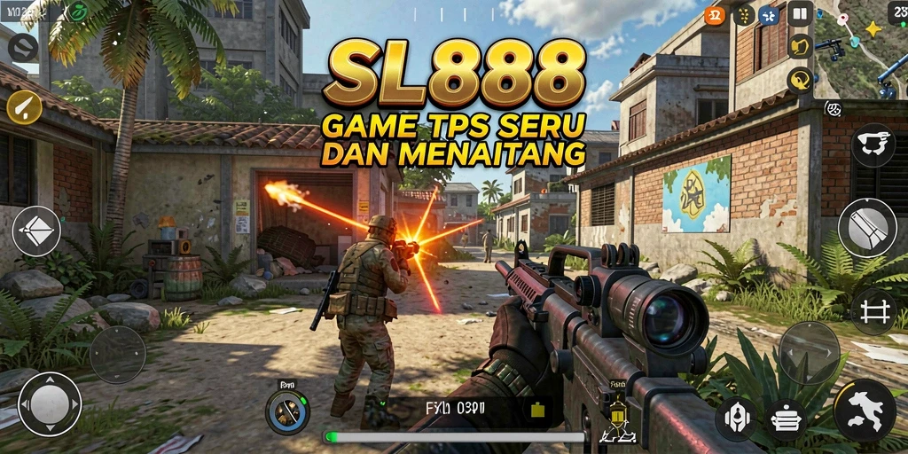 Screenshot SL888 menampilkan aksi seru dalam pertempuran TPS.