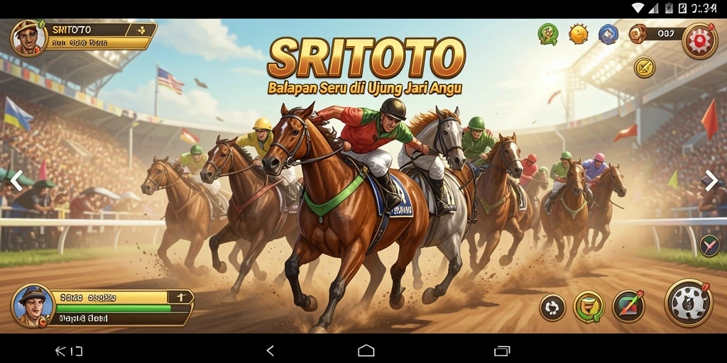Tampilan screenshot SRITOTO menampilkan aksi balapan yang mendebarkan.