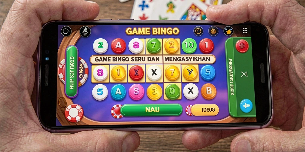 Tampilan gameplay menarik dari V07 yang menggambarkan suasana Bingo.