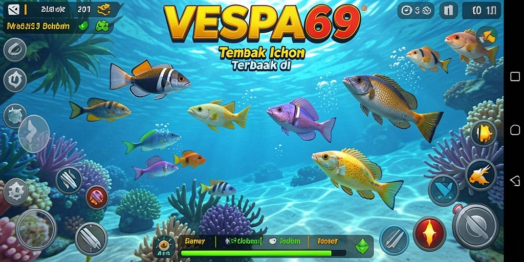 Gameplay seru menangkap ikan di VESPA69.